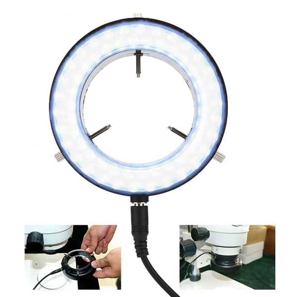 Ringlys stereomikroskoplampe til reparation af smykker (US 110V)