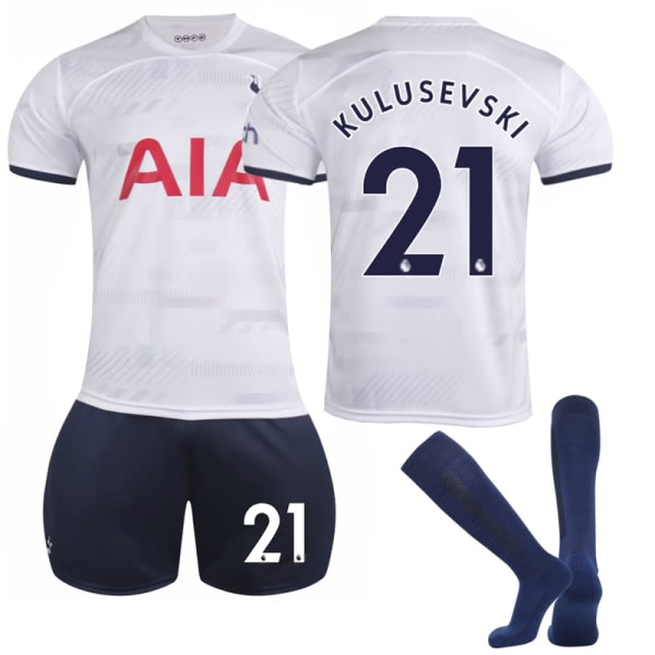 2023-2024 Tottenham Hotspur børne hjemmefodboldtrøje nr. 21 Kulusevski 18 18