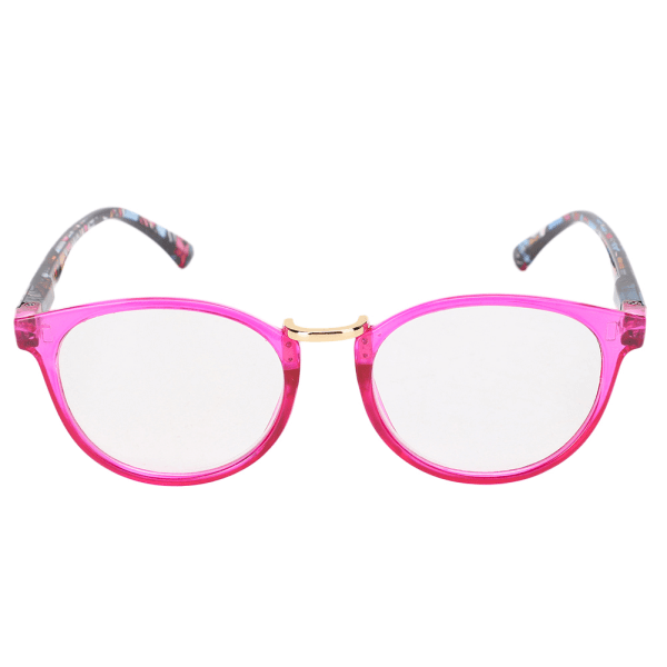 Lesebriller Fjærhengsel Presbyopiske briller Briller for menn kvinner med oppbevaringsboks+200 lilla innfatning