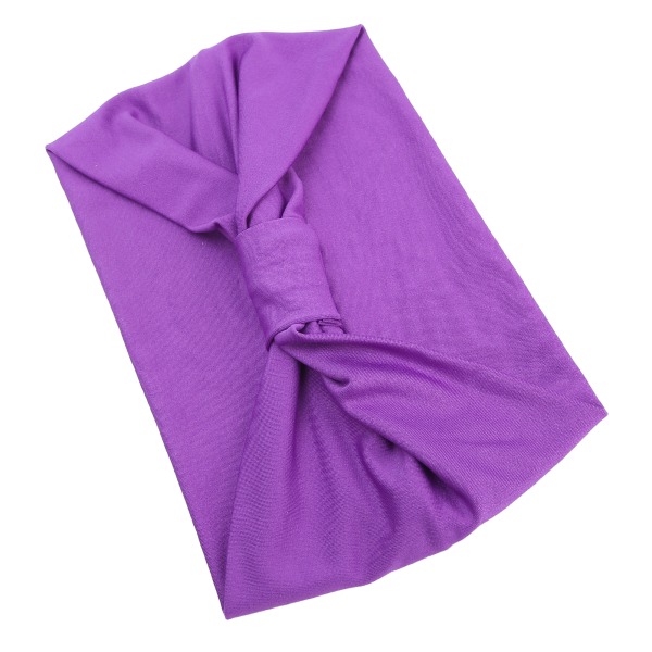 Cloth Cross Twist Hårbånd Knot Non-Slip stretchy pannebånd Tilbehør til kvinners hårbånd (lilla)