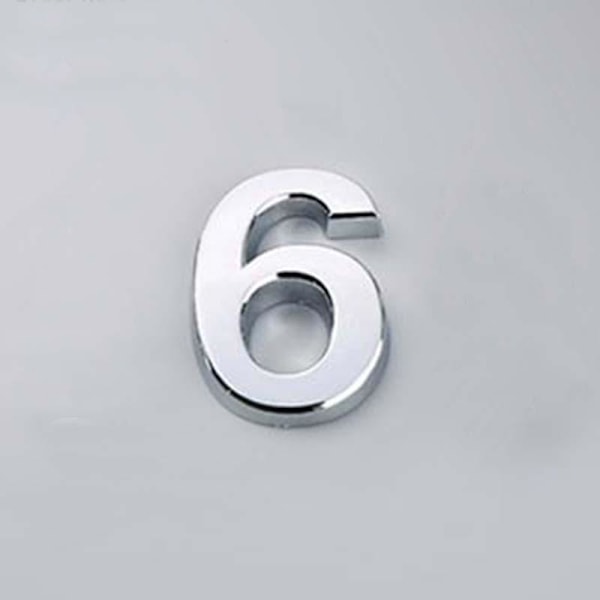 5CM 0-9 Numerointilevyt Numero Tarrat Ovi Osoite Hotelli Talo Moderni Numero Matches the image Silver/5