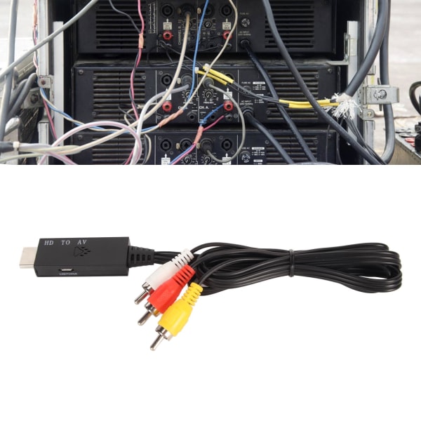 HD Multimedia Interface til RCA Converter Professionel HD Multimedia Interface til AV Adapter til gammel TV Monitor Projektor 3.3ft