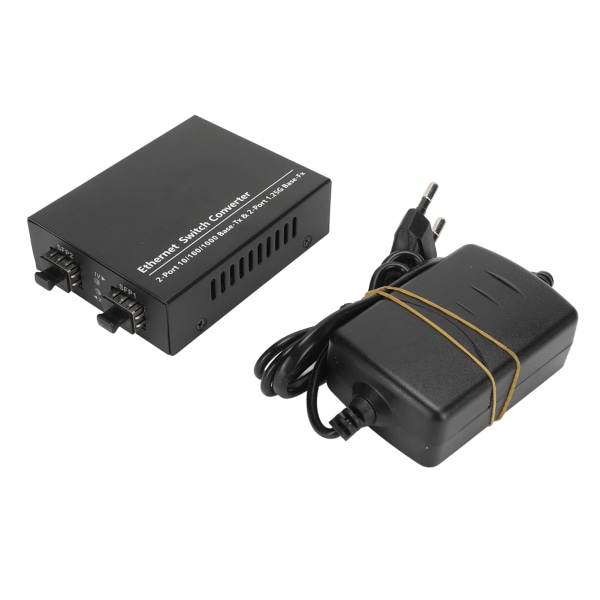 Fiber Transceiver Plug and Play Op til 120 km SFP til RJ45 Fiber Media Converter med LED-indikatorer 100?240V EU-stik