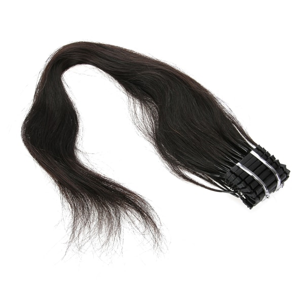 Spårfria hårförlängningsklämmor Naturligt äkta hår Peruk hästsvansverktygssats 55 cm