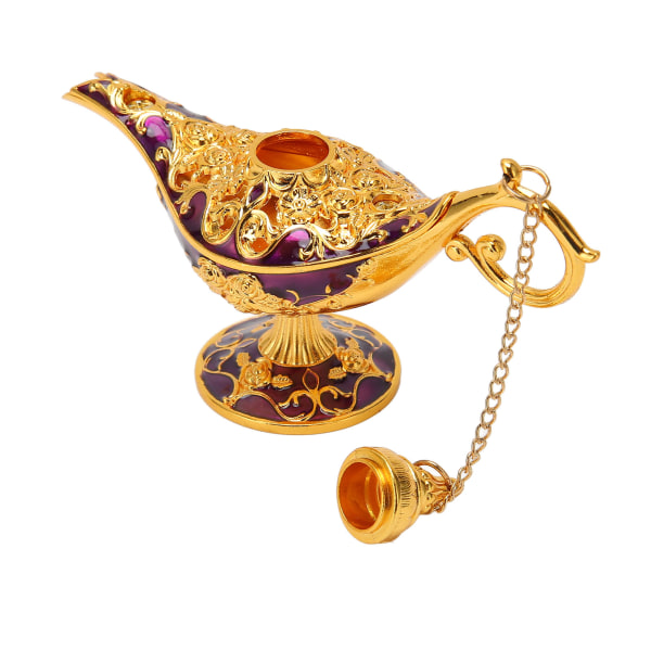 Arabialainen lamppu hääjuhla Vintage sinkkiseoksesta legenda toivotuskevyt puku Juhlakoristeet kultaa ja violettia