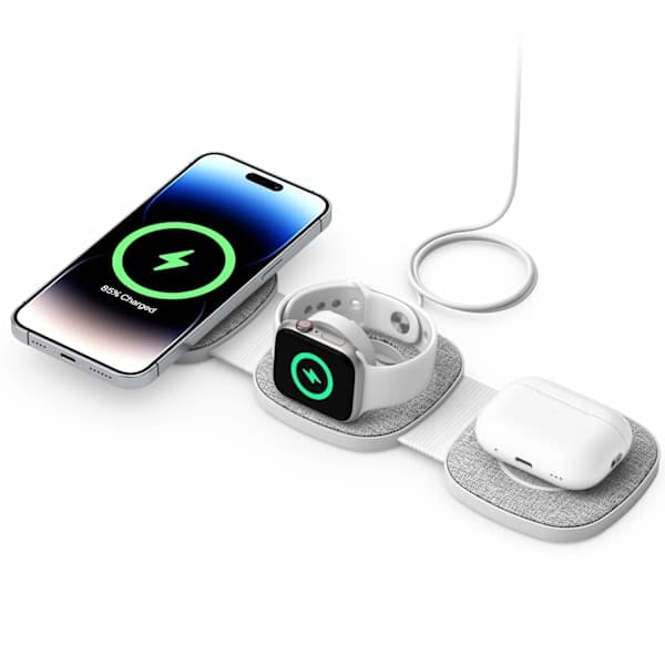Foldbar Trådløs Oplader – Opladestation til flere enheder