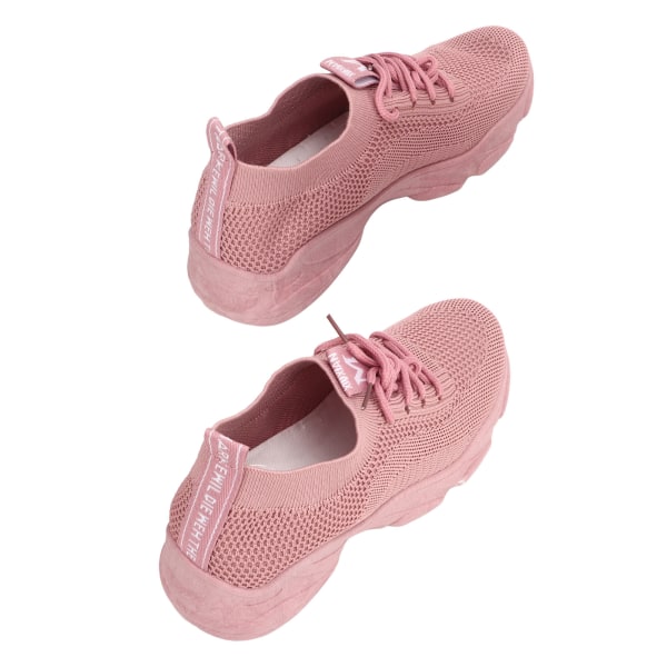 Stilfulde sportssko strikket Komfortabel åndbar klassisk mode sneaker til kvinder piger Pink 37 Størrelse Pink