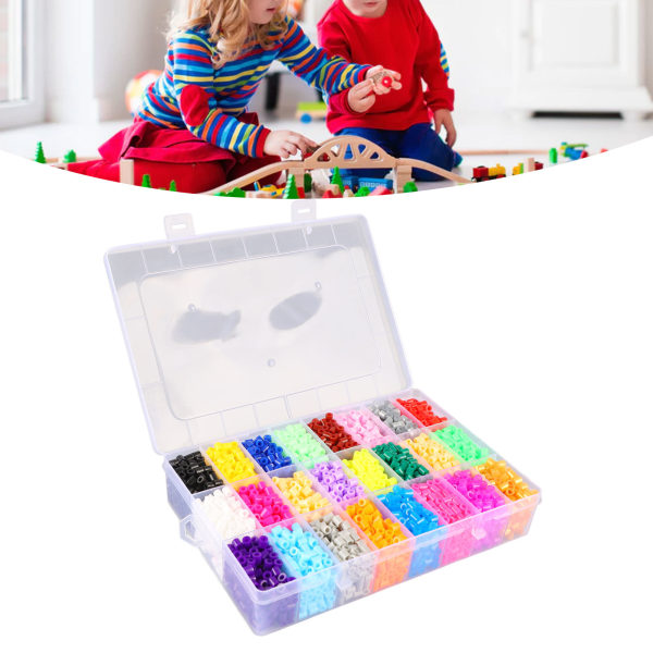 24 farger sikringsperler sett 5 mm sikring perlesett med pinnebrett sett Kunsthåndverksleker for barn