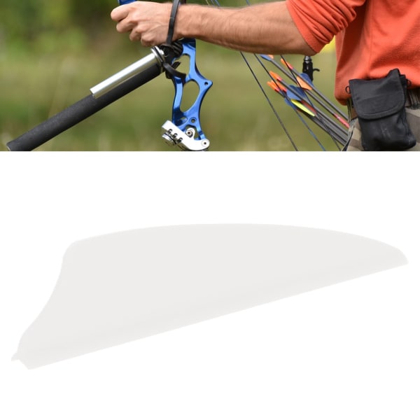 50 stk Feather Fletching Light Weight Shield Arrow Fletches DIY Arrow Feather Fletches for Outdoors Bueskyting Hvit