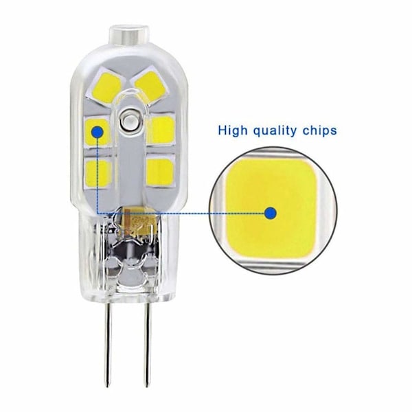 G4 LED 3W hehkulamppu, 200LM, AC/DC12V, vastaa 25W, 5 kpl
