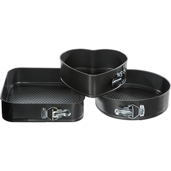 Bageforme i forskellige former - 3 springforme black