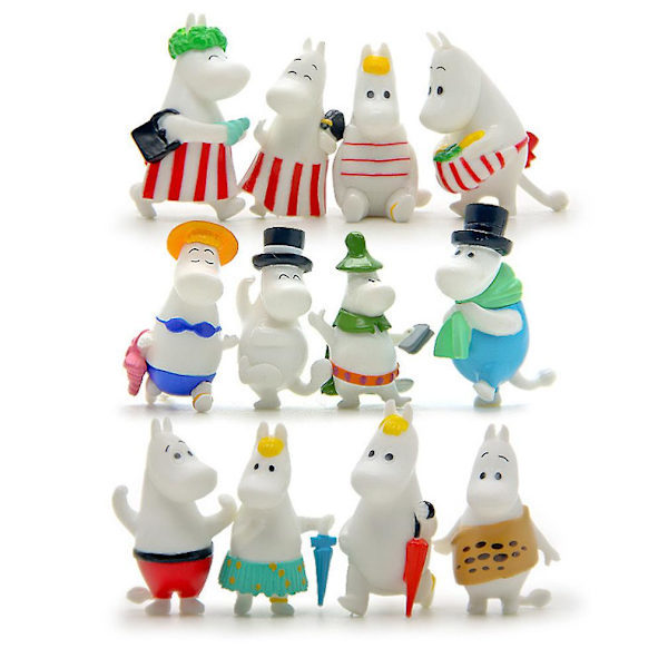 12 st Mumin Figur Leksak