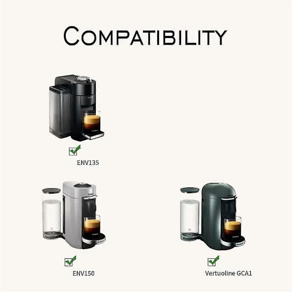 Genopfyldelige kaffekapsler til Vertuoline & Vertuo Pod, 150 ml kaffepods til Presso Vertuo kaffe