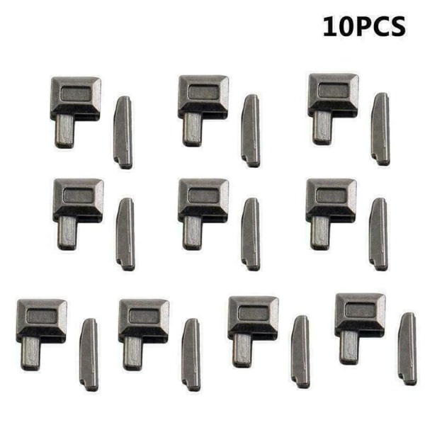 10 stk. Metal Lynlås Stoppere Reparation Lynlås Stopper SORT black—PA