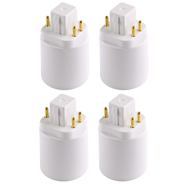 4 stk Gx24q til E26/E27 Sokkeladapter Lampebase