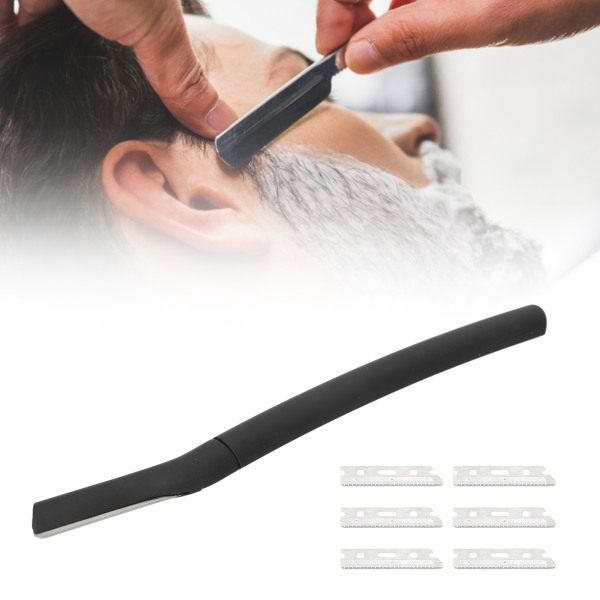 Metallinen kulmakarvojen trimmeri ruostumattomasta teräksestä Unisex Manuaalinen kulmakarvojen partaleikkuri 6 terällä mustalle hiukselle