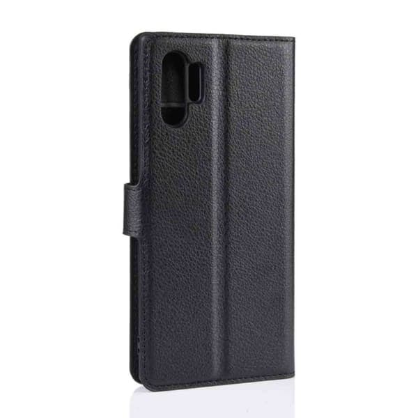 Samsung Galaxy Note 10 Lompakkokotelo Musta Nahka Kotelo—pa