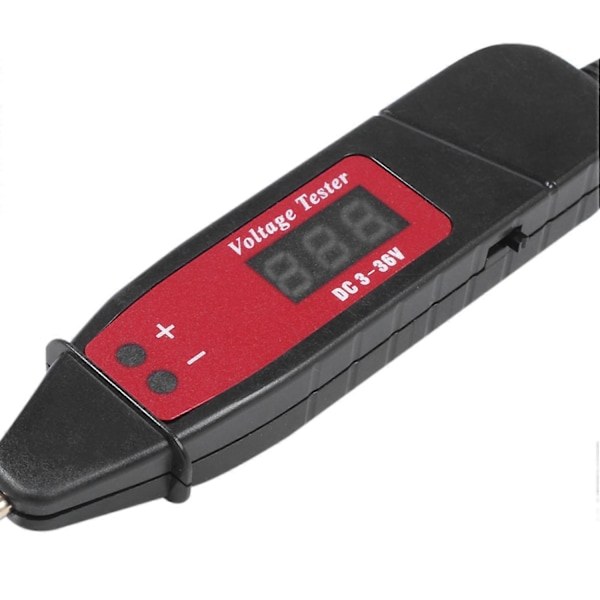 Universal 5-36V Bil Digital LCD Spänningstestpenna Professionell Biltestare Pennadetektor Med LED L.pa