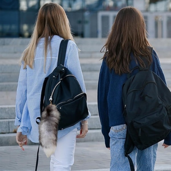 Falsk rävsvans, 40 cm djursvans, fluffig falsk päls svans, realistisk rävsvans, nyckelring, plånboksdekoration rävsvans, rollspel, silver