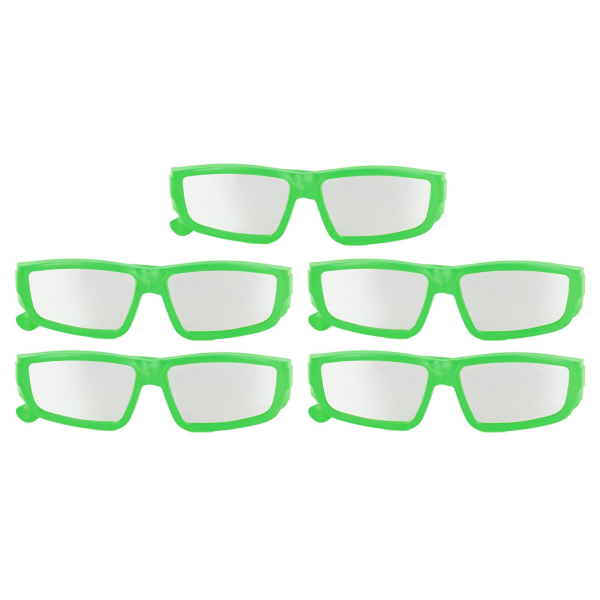5 kpl Solar Eclipse Glasses Professional Turvalliset muoviset suoran auringon katselulasit teini-ikäisille aikuisten vihreät