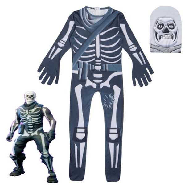 2024 Halloween-puvut Luurankoritarileipi mies Aavekasvot Tiukka Hyppyasu Linnoitus Yö Lasten Esitysasu Skeleton Knight 160cm