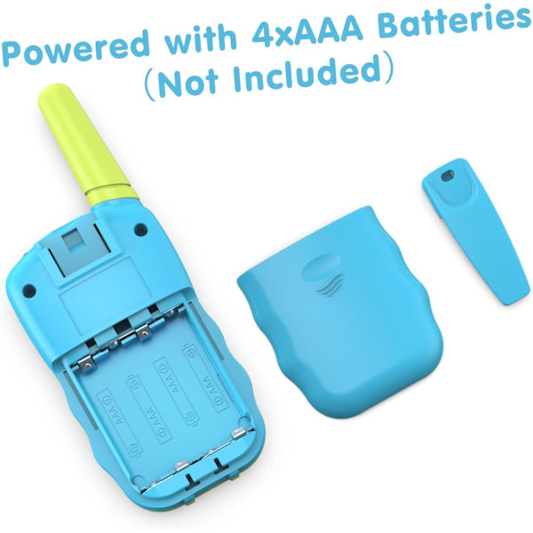 Walkie Talkie för Barn, 8 Kanaler 2-Vägsradio med VOX-Funktion & LED-ficklampa, 3 Mil Räckvidd för Utomhusäventyr, Camping (Blå-Grön)