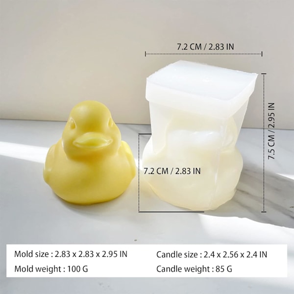 3D Andform Ljusform Djur Hartsform Duck