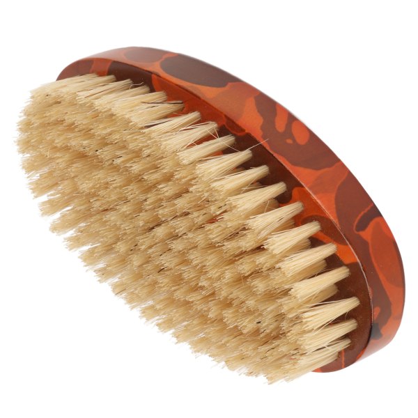 Skäggborste Trähandtag Borttagning av smuts Bärbar oval mångsidig borste för mjukgörande hårvård