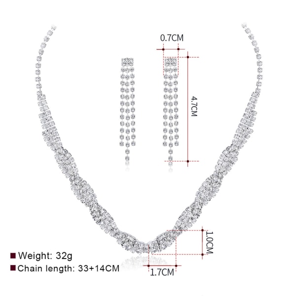 CA301-Yksinkertainen persoonallisuus morsian kupari kaulakoru korvakoru korusarja