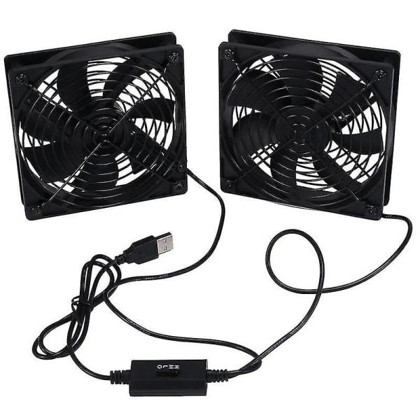 REMAKE 120 mm 5V USB-drevne PC-routerventilatorer med hastighedsregulator Høj luftstrømsventilator til routertilstand [HK] Som vist