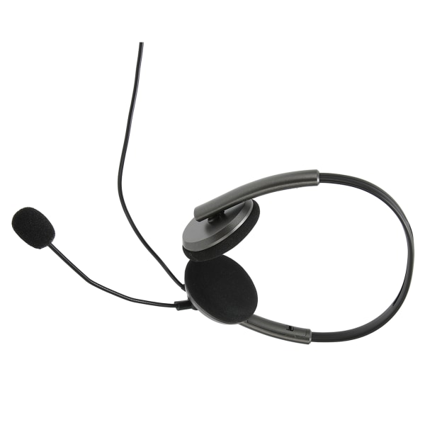 Call Center Headset Multifunktionellt Snyggt brusreducerande HD-samtal Hörselskydd Telefon Headset Space Grå Dubbel 3,5 mm