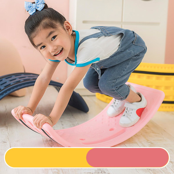 Børnevippebræt Vippebræt PE 60 kg Belastningsbærende Fysisk træning Balancelegetøj til børn til småbørn Pink