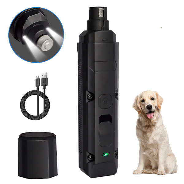 INF Tystgående Elektrisk Kloslip til Hund Svart Sort
