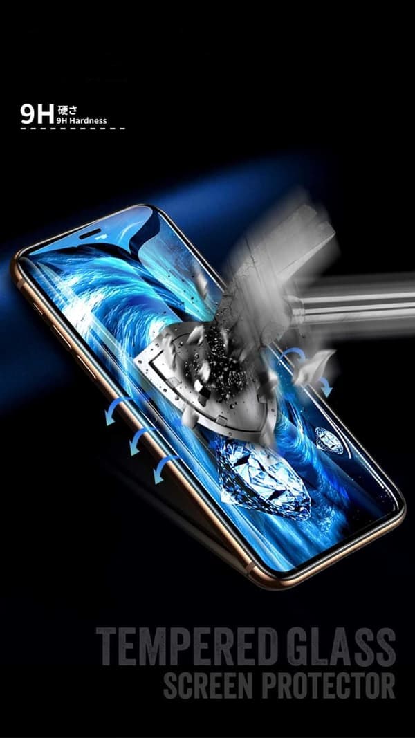 Skærmbeskyttelse (6D buet/fuld) til iPhone 12 mini 5.4 \", sort, SERO—pa