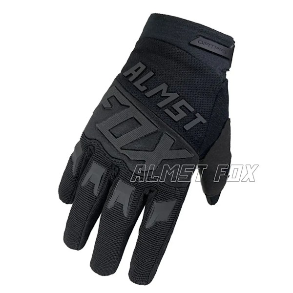 Almst Fox 2021 Aikuisten Motocross-käsineet Race Rider Maastopyöräkäsineet ATV MX UTV BMX Enduro Moottoripyörä Offroad Guantes Unisex 02-All Black 02-All Black XL
