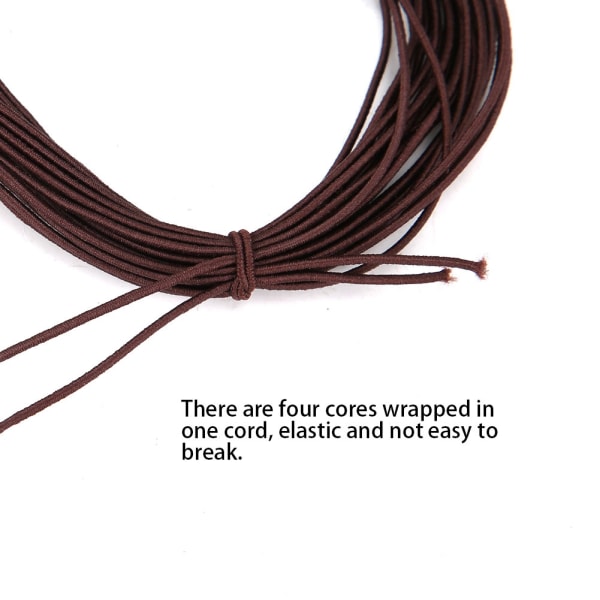 1,2 mm 15 m elastisk stræksnor omviklet perler strengtråd til gør-det-selv-smykker (brun)