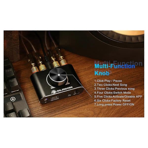 2.0 Kanal 20W+20W Bluetooth-förstärkare med fjärrkontrollfunktion, Stöder Bluetooth/USB/AUX-ingång.pa