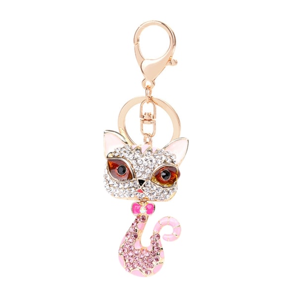 Dyreserien personlig søt kattungeveske anheng dekorasjonsgave (CHY-5225 rosa)