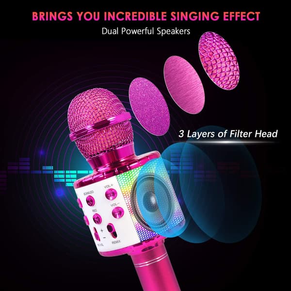 Langaton karaokemikrofoni, kannettava Bluetooth-kaiutin