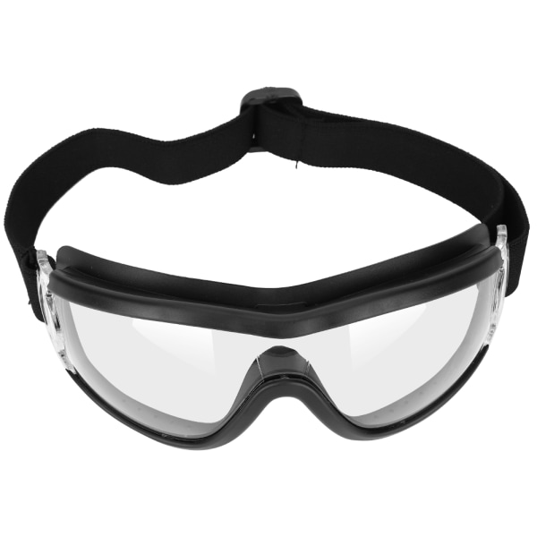 Gjennomsiktig PC-linse Vindtett Anti-Impact Øyebeskyttelse Vernebriller Anti-spyttbriller Svart