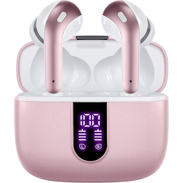 Wireless Headphones with Microphone and Touch Control Pink