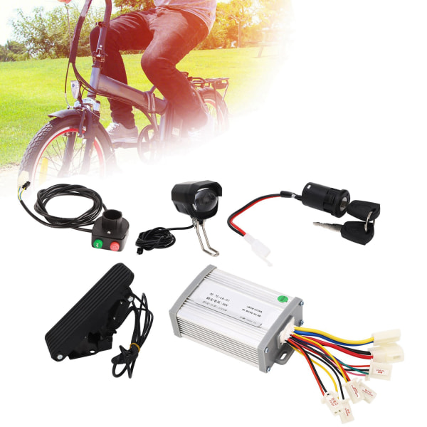 36V 1000W Borstad Controller och Fotgaspedalmontering Elcykel Trehjuling skoter Hastighetskontroll Konverteringssats