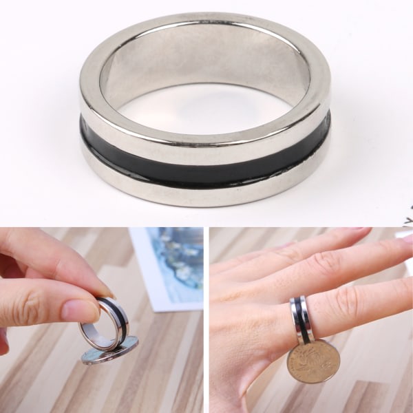 Kvinnor Män Interactive Fidget Spinning Rings Stresslindrande Minska ångest Present null - A