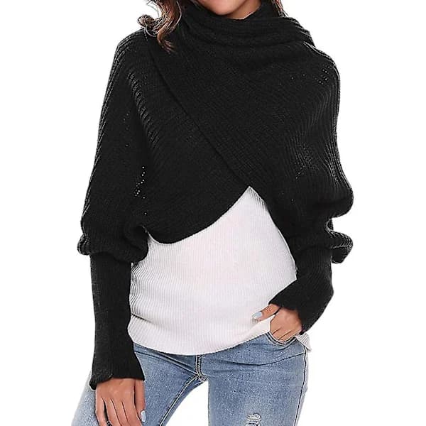Multifunksjonelle skjerf, dameskjerf, capeskjerf, vintermote, unisex, varm