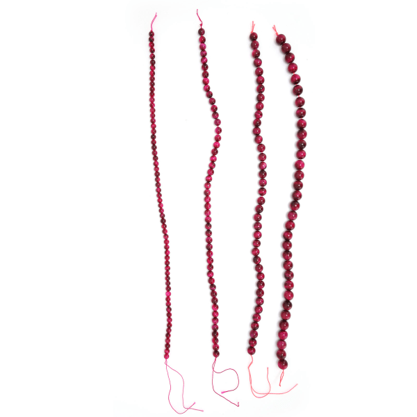 Natursten Perler Glatte Elegante Smykker DIY Dekorative Perler til Armbånd Halskæde Art CraftRose Red