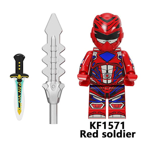 7-pack Power Rangers Byggklossar Figurer Montering Minifigurer Leksaker Presenter Till Barn