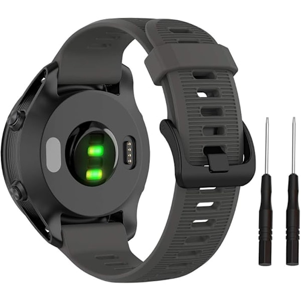 Armband för Forerunner 945/935, 22mm Silikonarmband för Forerunner 955/965, Garmin Fenix 6/5, Quatix 5 grå（PA）