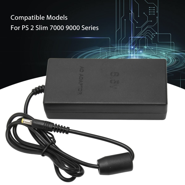 Power för PS2-byte Plug and Play AC-adapter Laddare Kabelsladd för PS2 Slim 70000 9000-konsol 100?240V EU-kontakt