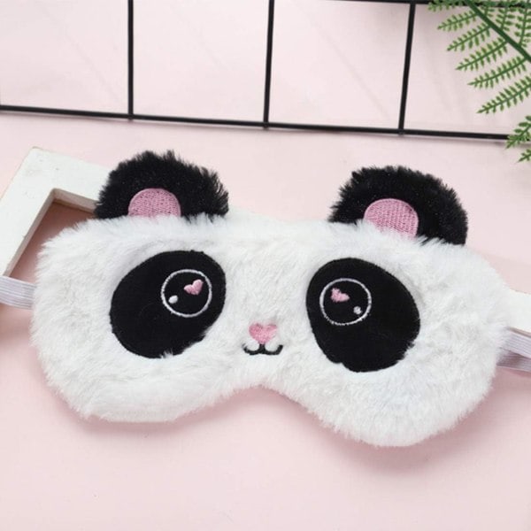 Panda Sovmask Sömnmask Ögonmask för Sömn Siden Ögonöverdrag
