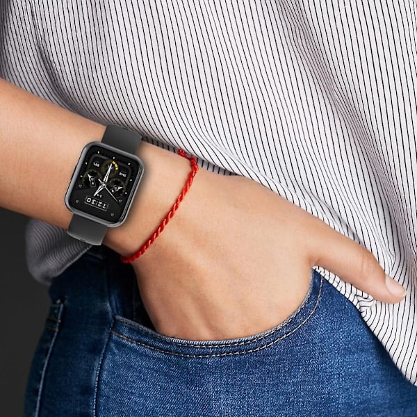 Nyt Passende Urrem til Realme Watch3 Silikonerem Watch2 Rem Sort Urrem Med